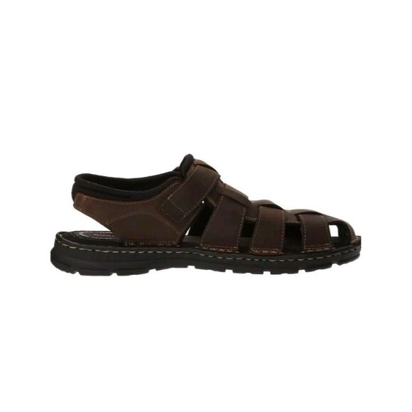 Rockport Sandals Mens 10 M Darwyn Fishermen Brown Leather Closed Toe Shoes NEW - Picture 6 of 13